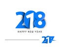 Happy new year 2018 - 2017 Text Design Royalty Free Stock Photo