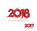 Happy new year 2018 - 2017 Text Design Royalty Free Stock Photo