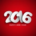 Happy new year 2016 Text Design Royalty Free Stock Photo