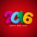 Happy new year 2016 Text Design Royalty Free Stock Photo