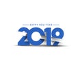 Happy New Year 2019 Text Design Patter Royalty Free Stock Photo