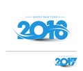 Happy new year 2018 - 2017 Text Design Royalty Free Stock Photo