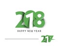 Happy new year 2018 - 2017 Text Design Royalty Free Stock Photo