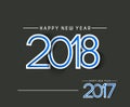 Happy new year 2018 - 2017 Text Design Royalty Free Stock Photo