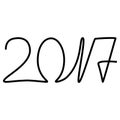 Happy new year 2017 text design