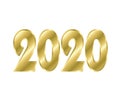 Happy New Year 2020 Text Effect PNG