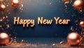 Abstract Geometric New Year Background with Holographic Gold Shapes on Peach Gradient8192*4736px Royalty Free Stock Photo