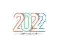 Happy New Year 2022 Text Typography Design Patter, Vector Illustration
