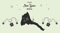 Happy New Year theme with map of Eritrea