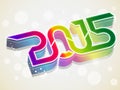 Happy new year three d background Royalty Free Stock Photo