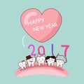 Happy new year with tooth Royalty Free Stock Photo