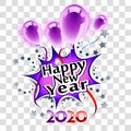 Happy New Year 2020 transparent