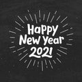 Happy New Year 2021 typography