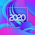 Happy New Year 2020 Vector Art Background Royalty Free Stock Photo