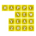 Happy new year 2025 - vector art Royalty Free Stock Photo