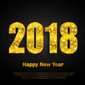 Happy New Year 2018. Vector background