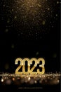 2023 Happy New year vector banner vector template. Winter holiday, christmas congratulations. Festive postcard Royalty Free Stock Photo