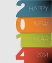 Happy New Year 2014 vector card Royalty Free Stock Photo