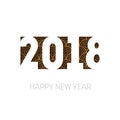 Happy new year 2018 vector elegant background. Cover of business Royalty Free Stock Photo