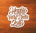 Happy New Year 2016 vector greeting card Royalty Free Stock Photo