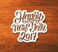 Happy New Year 2016 vector greeting card Royalty Free Stock Photo