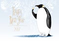 Happy new year 2017 vector greeting card Royalty Free Stock Photo