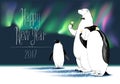 Happy New Year 2017 vector greeting card Royalty Free Stock Photo