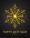 Happy New Year Vector Greeting Card Template Royalty Free Stock Photo