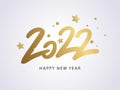 Happy New Year 2022. Vector holiday illustration with 2022 logo text design