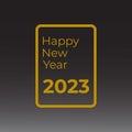 Happy New Year 2023 vector illustration for banners, greeting cards design