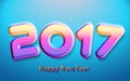 Happy new year 2017 vector illustration.