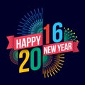 Happy new year 2016 Royalty Free Stock Photo