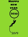Happy new year vector illustration and minimal wallpaper
