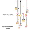 Happy New Year 2018 vector illustration