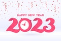 Happy new year 2023 vector illustration. suitable for Greeting Card, Banner, Poster. Royalty Free Stock Photo