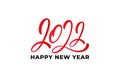 Happy New Year 2022. Vector lettering design for New Year celebration