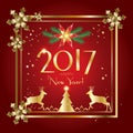 Happy New Year 2017 Royalty Free Stock Photo