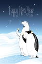 Happy New Year 2017 vector seasonal greeting card Royalty Free Stock Photo