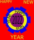 HAPPY NEW YEAR 2022 IN VERY THE CARD