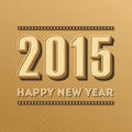 Happy new year 2015 vintage greeting card vector design Royalty Free Stock Photo