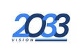 Happy New Year 2032. 2032 Vision Modern Design for Calendar, Greeting Cards, Invitations, Flyers or Prints