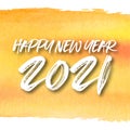 Happy new year 2021 watercolor theme. 2021 Greetings card. abstract background.2021 background banner. Vector illustration Royalty Free Stock Photo