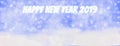 Happy new year 2019 winter outdoor with falling snowflakes,Panoramic web banner horizontal, with snow background, bokeh And Royalty Free Stock Photo