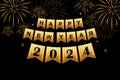 Happy New Year 2024 wishes seasonal greeting background