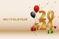 Happy New Year 2024 wishes seasonal greeting background