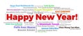 Happy New Year words cloud Royalty Free Stock Photo