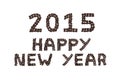 '2015 Happy New Year' written with coffee beans