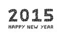 '2015 Happy New Year' written with coffee beans