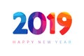 2019, Happy New Year xmas greetings Royalty Free Stock Photo