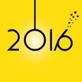 Happy New Year 2016 yellow background